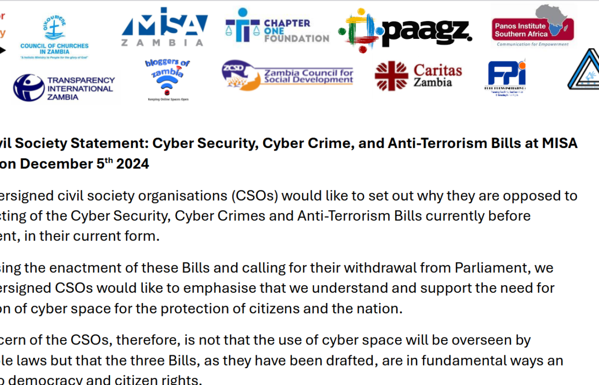 Joint Civil Society Statement: Cyber Security, Cyber Crime, and Anti-Terrorism Bills